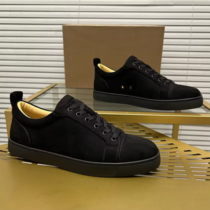 Sneakers di Lusso di Alta Qualità con Suola Rossa, Design Classico, <span class=keywords><strong>Scarpe</strong></span> da Skate con Lacci, <span class=keywords><strong>Scarpe</strong></span> <span class=keywords><strong>Sportive</strong></span> da Corsa per <span class=keywords><strong>Uomo</strong></span> - Product Image 1