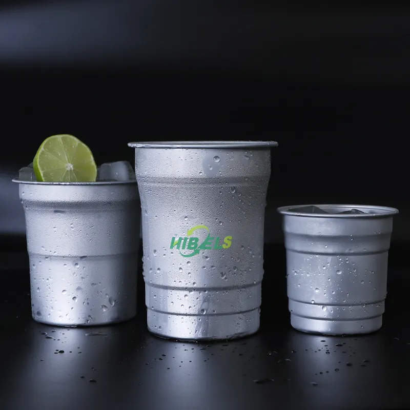 Reutilizable logotipo personalizado 270ml 480ML 600ml taza de café de aluminio colorido metal cerveza tazas para beber taza
