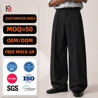 Pantalon de costume large pour homme, coupe décontractée, sur mesure, formel