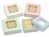 Dossiers en papier couché blanc avec fenêtre et logo personnalisé, emballage recyclé pour sushis, gâteaux, desserts, snacks, chips de pommes de terre avec gaufrage