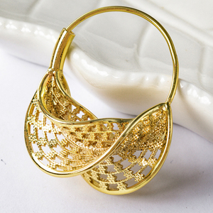 Nouveauté 2021 : Boucles d'oreilles pendantes Zeadear SY-E7711 en cuivre plaqué or 14 carats pour femme – Bijoux de mariage classiques et romantiques de haute qualité - Product Image 4