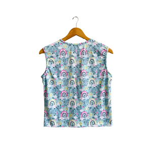 Camicetta Estiva Personalizzata da <span class=keywords><strong>Donna</strong></span> a Maniche Corte, Camicia Estiva in Tessuto di Seta di Latte, T-shirt Senza Maniche Morbida, Abbigliamento per Adulti - Product Image 3