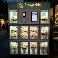 Distributeur automatique de bouquets de fleurs intelligent JOYVEND, refroidisseur réfrigéré, écran tactile, acier inoxydable, 5G/Wi-Fi