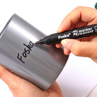 Stylos permanents Foska sans saignement bleu rouge vert noir 4mm pointe fine et pointe biseautée stylo marqueur de peinture avec encre longue durée