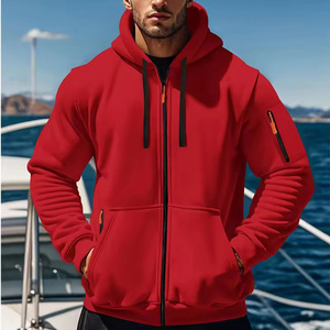 Felpa <span class=keywords><strong>con</strong></span> Zip Integrale da Uomo per Sport all'Aperto, Materiale Premium, Tinta Unita, Resistente, Traspirante, Multi-Tasche, Stile Casual e Atletico - Product Image 2