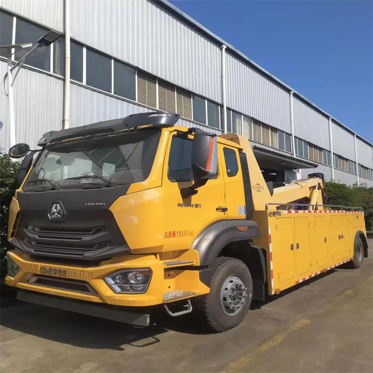 Caminhão de reboque SINOTRUK HOHAN 25 toneladas, caminhão de reboque para remoção de bloqueio de estradas, caminhão de reboque, carrinho novo usado