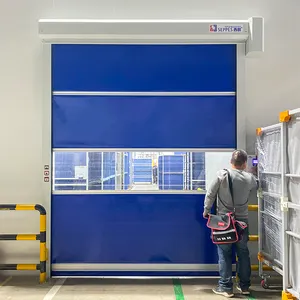 Seppes güvenlik popüler temiz oda hızlı PVC haddeleme kapı plastik şeffaf hızlı yüksek hızlı kapı