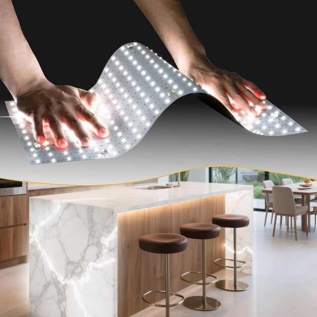 OEM LED Backlight Sheet Flexible Dimmable Cuttable Marble Onyx Quartz Countertop Decor LED Sheet Panel LED Backlight Sheet