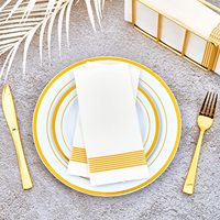 Vente en gros de couverts jetables personnalisés pour restaurant Serviettes absorbantes souples en bois Table Cuisine Salle de bain Fête Mariage