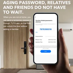 Оптовая цена, смарт-замок, Wi-Fi, управление через приложение, разблокировка отпечатков пальцев, разблокировка, смарт-дверные замки для деревянной двери