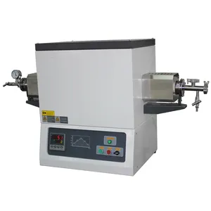 Grafit tozu lityum pil sinterleme Calcining için 1200/1400/1600c otomatik kontrol endüstriyel tüp vakum elektrikli fırın