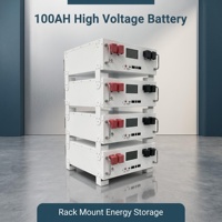 Sistema de Almacenamiento de Energía de Alto Voltaje Montado en Rack, Batería LiFePO4 de 716.8V 100Ah 71.6kWh, Caja HV con 14 Módulos de 5kWh, Fuera de la Red