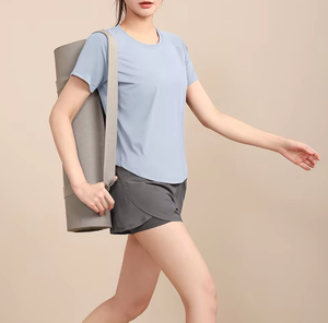 Conjunto de Yoga para <span class=keywords><strong>Mujer</strong></span>, Ropa Deportiva para Correr y Gimnasio, Nuevo Conjunto de 2 Piezas de Spandex/Poliéster de Secado Rápido, Diseño Sólido para Primavera/Verano - Product Image 4