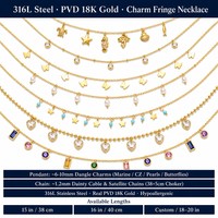 Collier Minimaliste et Délicat en Acier Inoxydable Plaqué Or 18K, Prêt à l'Expédition, Vente en Gros, Bijoux Anti-ternissement