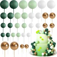 32 Boules de gâteau à 4 couleurs très vendues, décoration de gâteau de fête d'anniversaire, décoration de gâteau de mariage, ensemble à brancher