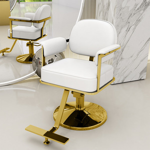 Fauteuil de Barbier Haut de Gamme en Cuir pour Salon de Coiffure, avec Accoudoirs Rotatifs, Design Moderne et Simple, Vente en Gros - Product Image 2
