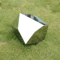 Sculpture de galets en acier inoxydable Grande sculpture de jardin Sculpture de jardin abstraite Caillou