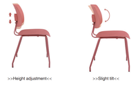 Chaise de conférence moderne empilable multifonctionnelle avec dossier à bascule 3 positions, réglable et confortable, en acier, pour bureau commercial