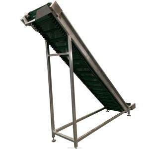 Nicht standard mäßiger kunden spezifischer Förderer in Lebensmittel qualität PVC <span class=keywords><strong>Big</strong></span> Dip Angle Elevator Förderband aus Edelstahl - Product Image 2