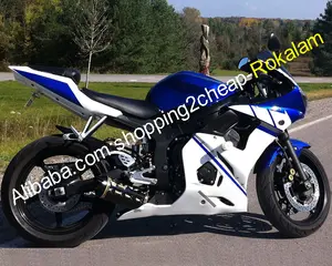 YZF 600 R6雅马哈定制整流罩YZF600 YZFR6 03 04 2003 2004蓝白色车身摩托车套件