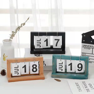 Modern Wooden Desk <b>Calendar</b> Nordic Style Minimalist Office Bedroom Decoration Small Ornament Lamination Printing - Product Image 5