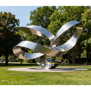 Escultura de Acero Inoxidable con Forma de Ciervo Observando, Decoración de Jardín, Estatuas, Arte para Exteriores, Escultura de Acero Inoxidable - Product Image 3