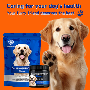 Sollievo dall'ansia del cane calmante integratore da masticare, radice di valeriana e GABA, calma il nervosismo dal rumore e le visite dei veterinari, masticazione morbida - Product Image 6