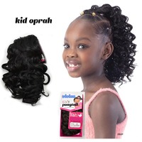 Queue de cheval synthétique premium, produits capillaires biologiques pour enfants noirs, marque privée, élastique à cheveux jumbo pour filles noires, accessoire pour cheveux