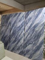 Panneau mural en feuille de marbre PVC 2440x1220mm, haute brillance, poli, imperméable, pour bureaux et espaces commerciaux