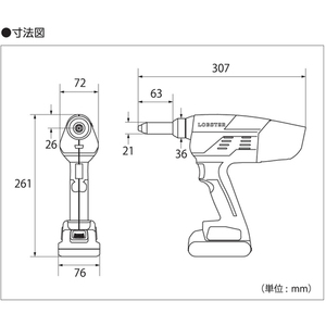 Pistola Remachadora Eléctrica Inalámbrica de Litio-ion R2B1 de 18V, Ultra Rápida y Duradera, con Batería de Iones de Litio, 10.5kN, 21mm - Product Image 3