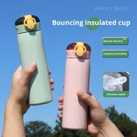 Mug de voyage à double paroi avec logo personnalisé, en acier inoxydable 304, tasse à café avec cordon, 320 ml/460 ml, design moderne et esthétique, paille pour l'extérieur