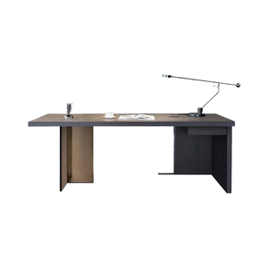 Moderner minimalisti scher Home-Office-Schreibtisch Leichter Luxus-Schreibtisch mit einfachem Acryl-Design aus massivem Holz - Product Image 5