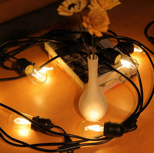 2022 mới cổ điển Edison Led Ngoài Trời năng lượng mặt trời nhà sinh nhật bên treo ổ cắm trang trí vườn cafe Festoon chuỗi đèn - Product Image 5