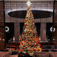 Arbre de Noël géant 3D personnalisé LED lumière multicolore étanche pour restaurant hôtel décorations de haute qualité
