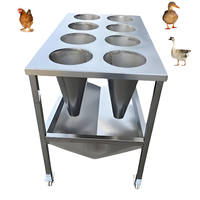 Support de cône de mise à mort de grande taille pour poulet/dinde/oie/canard, en acier inoxydable, équipement de machine d'abattage
