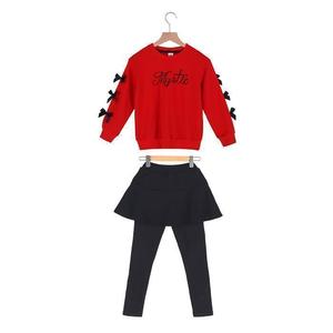 Vente en gros de 2 ensembles de vêtements pour enfants avec des t-shirts amusants, fabrication de leggings, pantalons de yoga sur mesure - Product Image 1