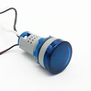 AC220V 22mm affichage numérique ampèremètre moniteur indicateur de courant Signal lumineux ampèremètre testeur mesure 0-100A ampèremètre