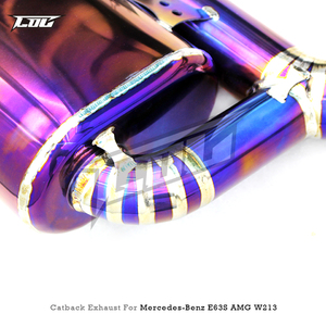 Sistema de escape Catback de titanio Boska de ajuste directo para Mercedes-Benz E63/E63S AMG W213 4.0TT 2016-2023 con control de válvula OEM de 1.2mm - Product Image 5
