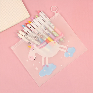 Sac en PVC givré à fermeture éclair, épais et mignon, pour tri, motif licorne - Product Image 5
