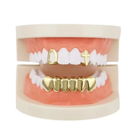 Dents de hip-hop à croix unique Grillz Rappeur Dentaire plaqué or Bijoux de dents Grillz