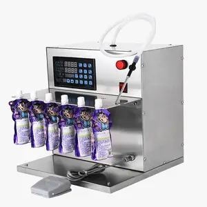고열 저항하는 액체 자동적인 양이 많은 우유 간장 채우는 작은 음료 충전물 기계