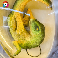 Œuf de dinosaure animé réaliste en fibre de verre avec un bébé à l'intérieur, manège pour parcs de trampolines et garderies
