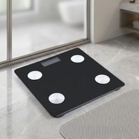 Balance de salle de bain intelligente avec écran numérique, capacité de 180 kg/396 lb, mesure la graisse corporelle, le poids, l'eau, la masse osseuse