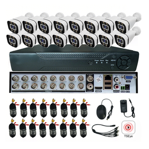 TSEye 16CH AHD DVR ระบบรักษาความปลอดภัยกล้องวงจรปิดพร้อมกล้องทรงกระบอกกลางแจ้ง 16 ตัวการมองเห็นได้ในเวลากลางคืนชุดกล้องวงจรปิดกันน้ำ H.264 การบีบอัด - Product Image 1