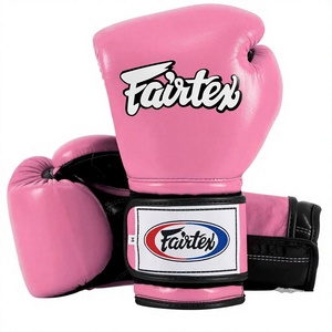 Wholesale Fairtex Pink Muay Thai Boxing Gloves Breathable Moisture Wicking Adjustable <b>Wrist</b> <b>Strap</b> Hook Loop Closure Real Cowhide - Product Image 1