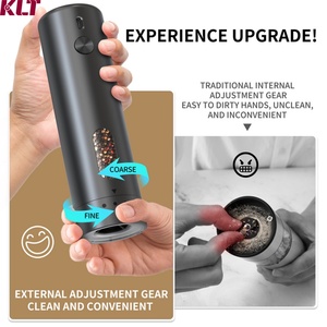 Nuevo Molinillo de Pimienta Eléctrico Recargable Automático con Ajuste Externo, Molinillo de Sal Eléctrico USB - Product Image 1