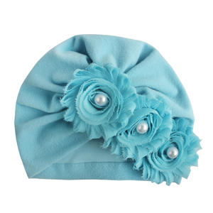 2023 Flower Cute Baby Kleidung Zubehör Schöne Kinder Mädchen Kleinkind Turban Caps Knotted Bow Hat Infant Newborn Baby Beanies - Product Image 1