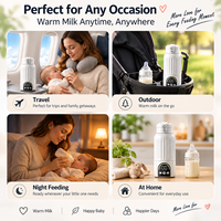 Bouilloire électrique portable intelligente 925B, sans fil, chauffe-eau USB rechargeable, chauffe-lait pour bébé, utilisation en extérieur