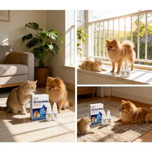 <span class=keywords><strong>Gotas</strong></span> Oftálmicas para Mascotas en Envase Doble Independiente que Evitan la Infección Cruzada, Solución para la Reparación de la Córnea para Perros y Gatos - Product Image 3