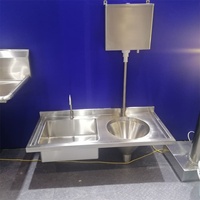 Nouvelle combinaison d'évier médical intégré gain de place en acier inoxydable Topwing pour petite salle de traitement hospitalière